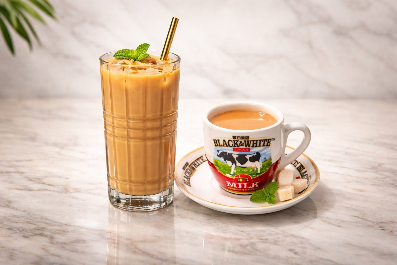 Hot and iced Hong Kong-style milk tea